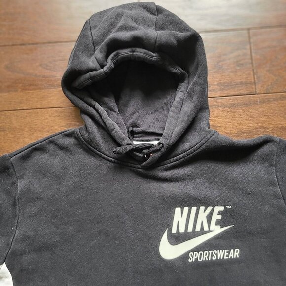 NIKE Sportswear Spell Out Hoodie Retro Top Pullover Jumper Logo Size Large - Picture 8 of 16